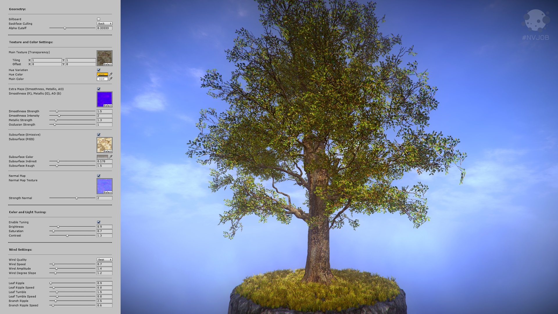 STC8 (Advanced Shader for Unity SpeedTree 8). Free Unity Asset.